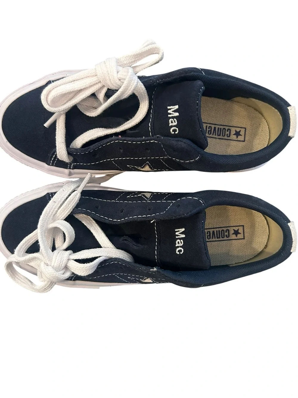 Converse suede navy sneaker new size 1.5